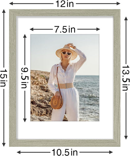 Vittanly 11x14 Picture Frames Set of 9, Shatter Resistant Plexiglass, Display 8x10 Pictures with
