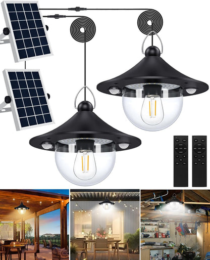 Solar Shed Light Outdoor Indoor 3000LM Solar Lights Daytime Available with Remote Control, Double