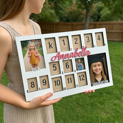 School Years Picture Frame Kids School Frame Graduation Photo holder K-12 Picture holder Preschool