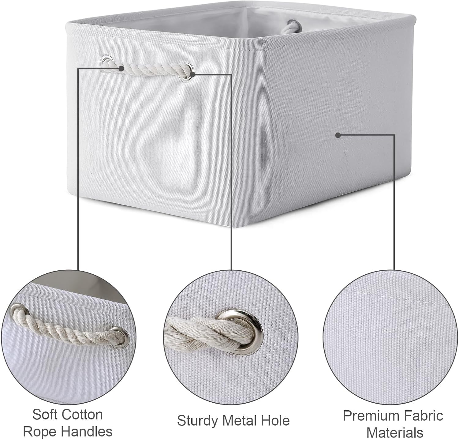 TheWarmHome Storage Basket for Gifts Empty - Large 3 Pack 15.7x11.8x8.2 inch Storage Basket for