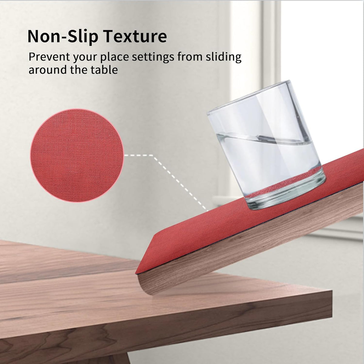 Maxpearl Faux Leather Placemats Set of 4, Waterproof - Wipe Clean - Heat Resistant - Anti Slip