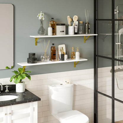 DINZI LVJ Long Wall Shelves, Set of 4, 39.4Inch Wall Mounted Shelves, Floating Shelves for Wall