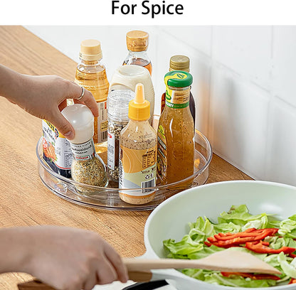URALFA 9 Inch Lazy Susan Spice Rack Organizer, 360 Degree Rotating Round Lazy Susan Turntable for