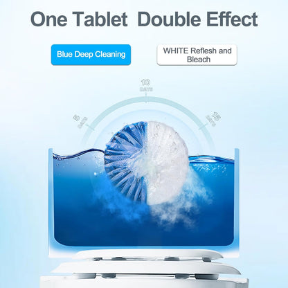 KIISIISO Ultra Clean Toilet Tablets White & Blue-60 PACK, Toilet Bowl Cleaners for Deodorizing &