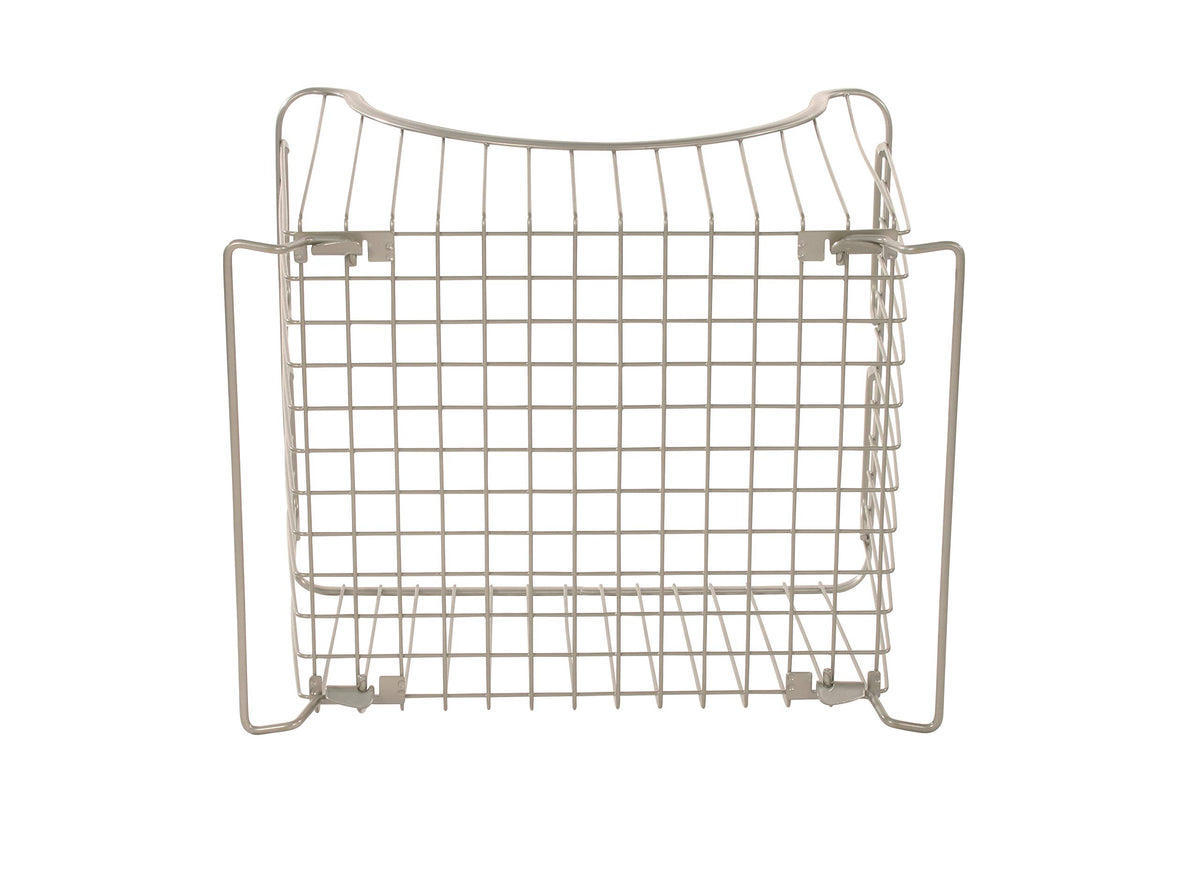 Spectrum Ashley Small Stackable Wire Baskets for Pantry & Kitchen Counter Organizer, Stacking Fruit