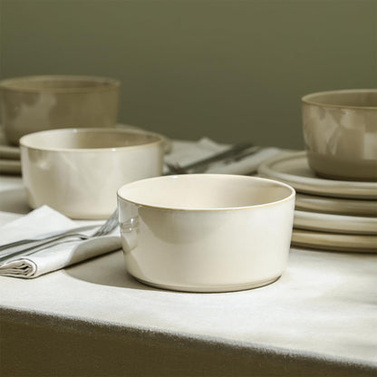 Stone Lain Eden 12-Piece Dinnerware Set Stoneware, Plates and Bowls Set, Dishwasher and Microwave