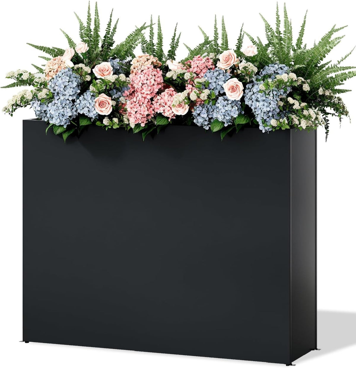Planter Box Outdoor 38"W x 10.2"D x 30"H- Tall Rectangular Planters for Outdoor Patio/Porch
