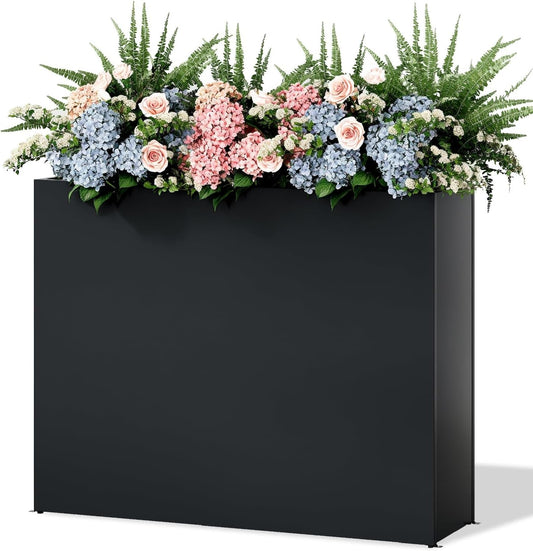 Planter Box Outdoor 38"W x 10.2"D x 30"H- Tall Rectangular Planters for Outdoor Patio/Porch