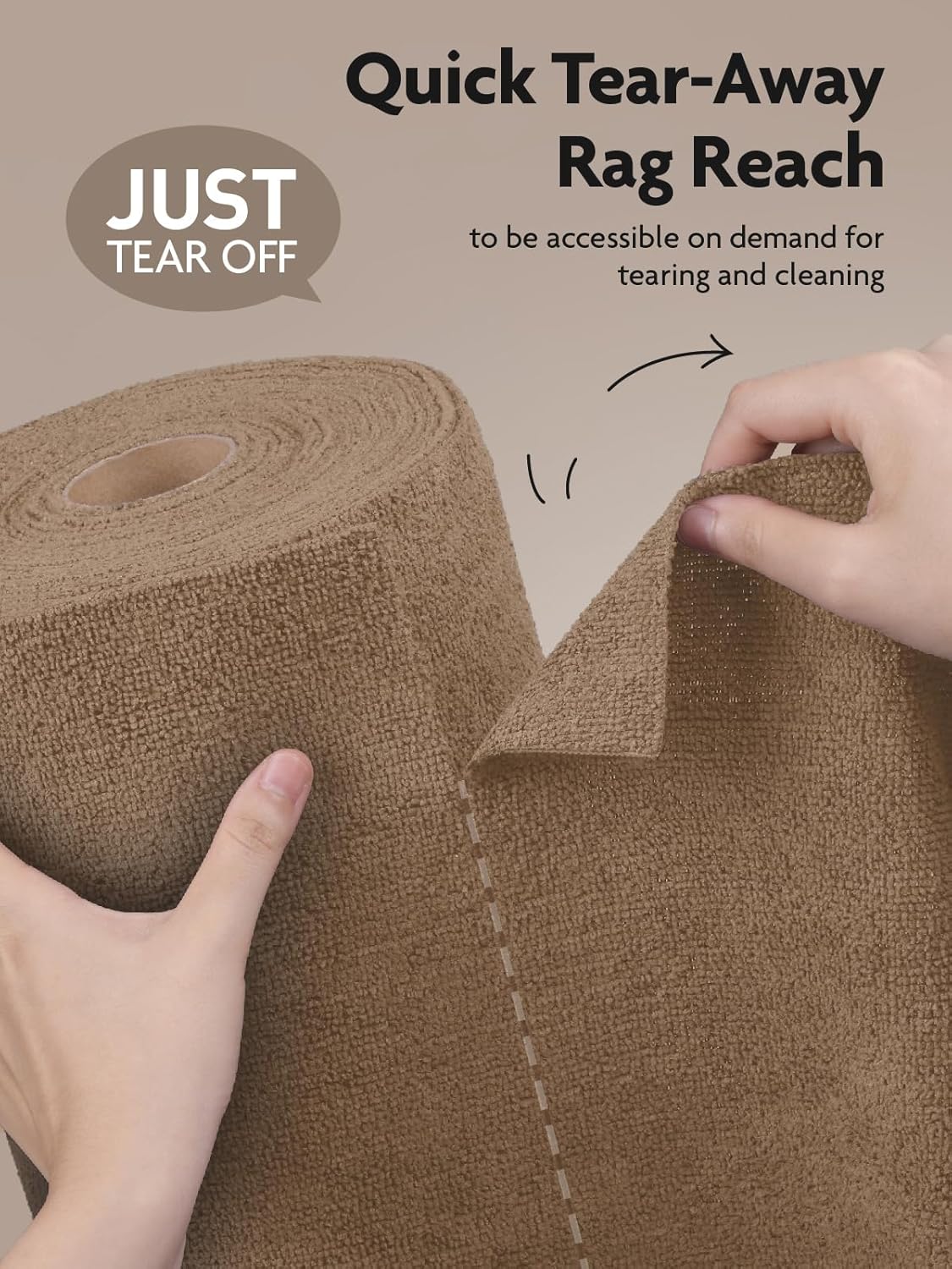 Fantasticlean Microfiber Cleaning Cloth Roll -75 Pack, Tear Away Microfiber Towels, 12" x 12"