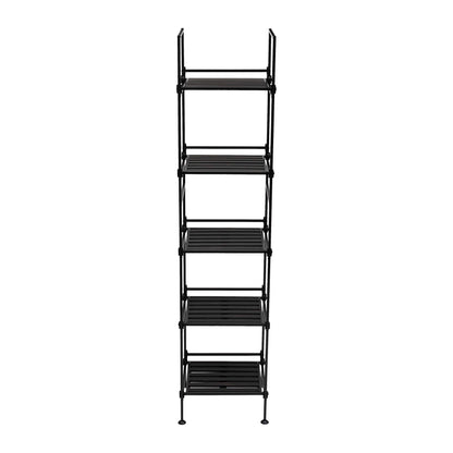 Organize It All 5 Tier Square Freestanding Shelf Unit for Bedroom, Bathroom, or Home Storage and