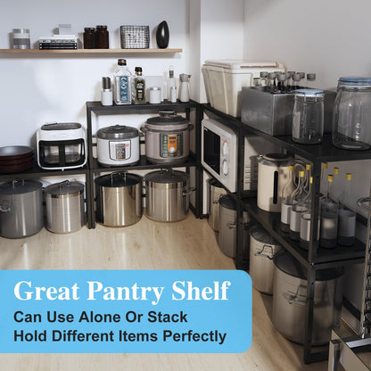 Expandable Metal Storage Shelves,110LBS Heavy Duty Shelving Units and Storage For Small Appliance