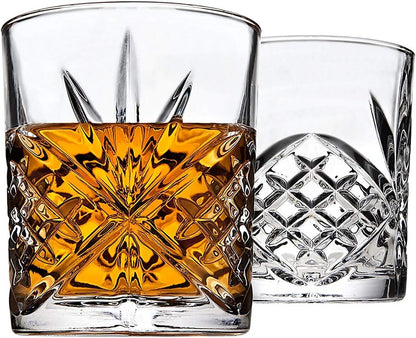 Godinger Whiskey Decanter and 6 Whiskey Glasses Bar set, for Liquor Scotch Bourbon Wine - Dublin