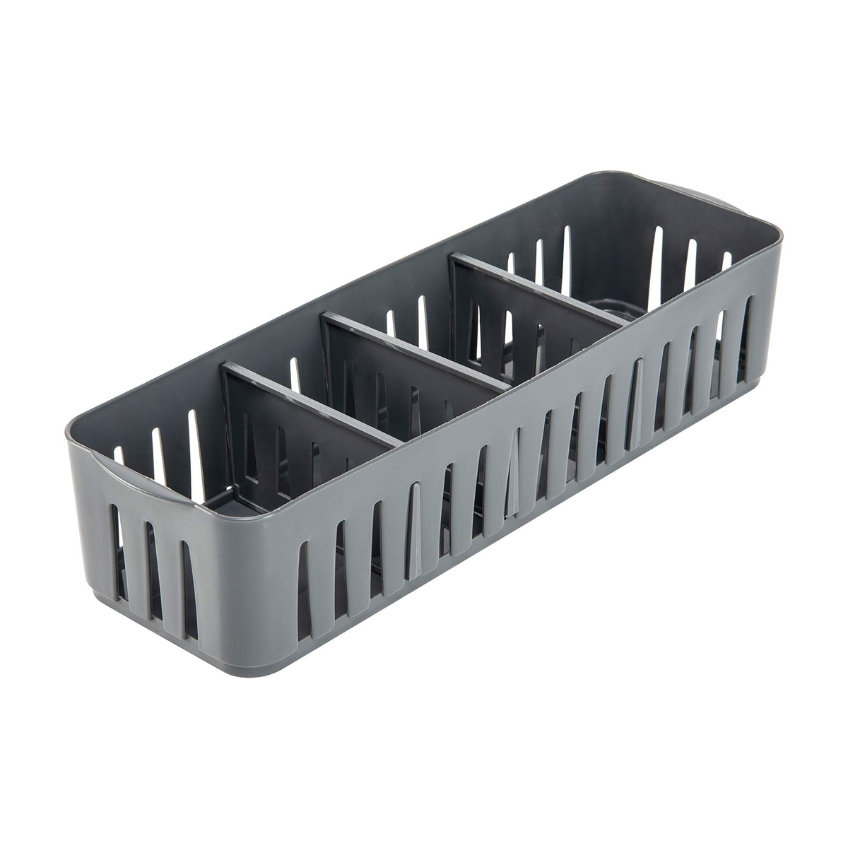 Simplify 4 Compartment Stackable Bin with Adjustable Dividers | Drawer Organizer | Storage Basket |