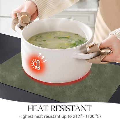 MOSAYT Vinyl Placemats Set of 6-12 X 17 Inch - Faux Leather 100% Waterproof Oil-Proof Wipeable PU