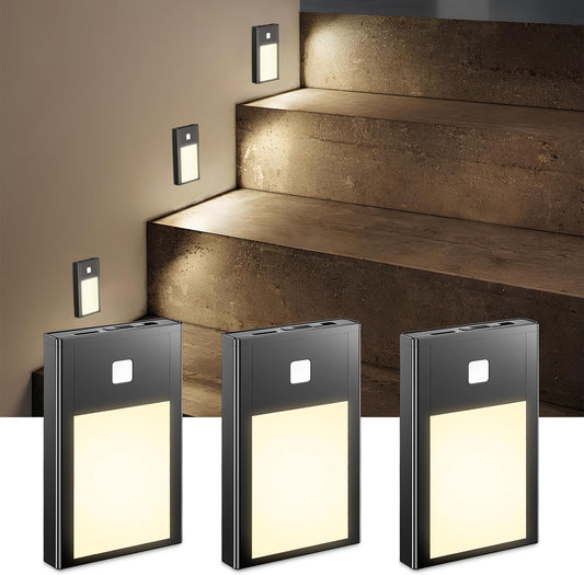 VST Motion Sensor Night Light, Rechargeable Battery Powered Led Light with Magnetic Suck