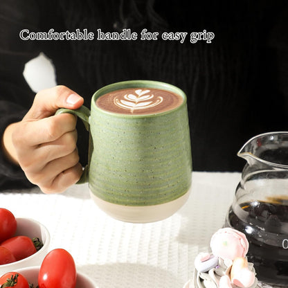Hasense Porcelain Coffee Mugs Set of 4, 15 Oz Large Coffee Cups, Latte Cup with Handle, Tea Mugs