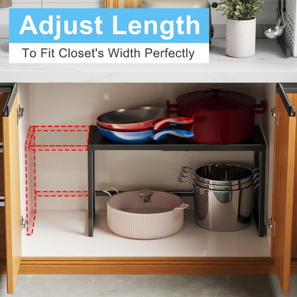 Expandable Metal Storage Shelves,110LBS Heavy Duty Shelving Units and Storage For Small Appliance