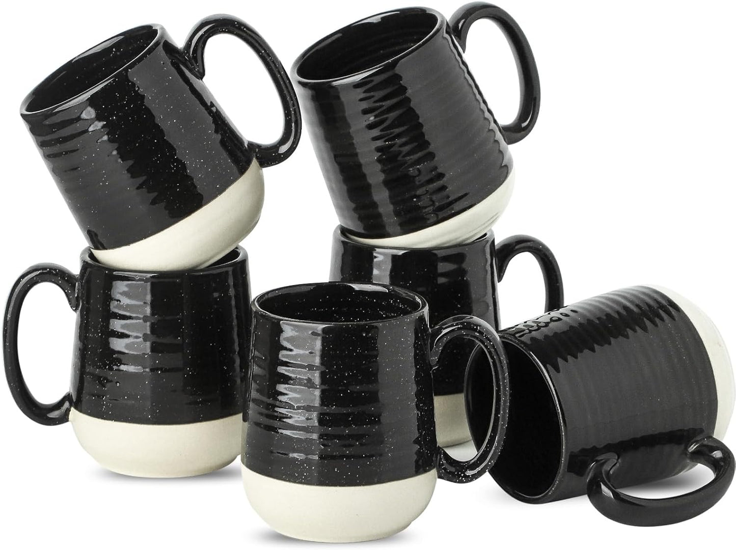 Hasense Coffee Mugs Ceramic, 15 oz Large Coffee Cups with Handle for Home and Office, Latte Mugs