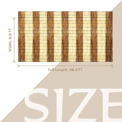 Natural Reed Fencing Rolls,5.5FT X 16.4FT Reed Screen Curtain Fence Covering Privacy Bamboo for
