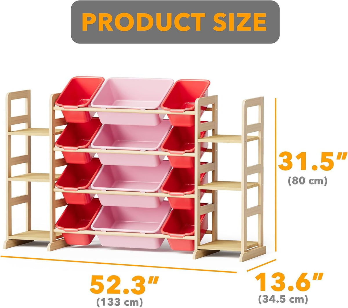 SpaceAid Toy Storage Organizer with 6 Shelves and 12 Bins, Toy Organizers Storage Bookshelf, Kids