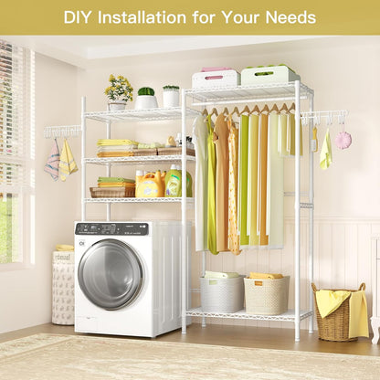 Ulif U6 Clothes Drying Rack, 5-Tier Over Washer and Dryer Laundry Room Storage and Organizer