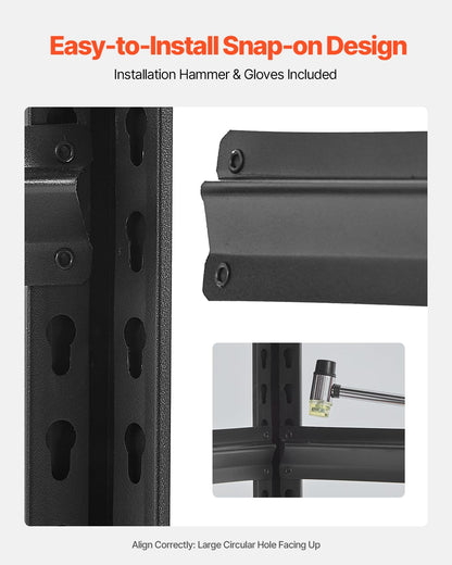 VEVOR Storage Shelves, 2000 lbs, 5 Tier Garage Storage Shelving, 18" D x 32" W x 72" H Adjustable