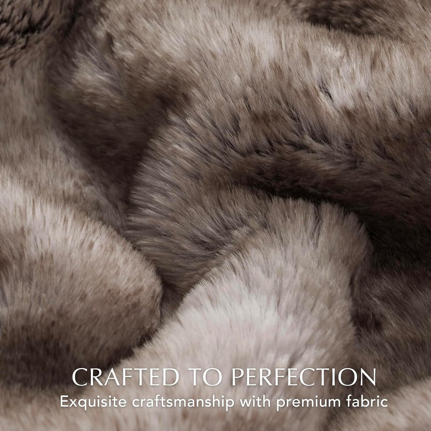 Ultra Soft Luxury Fluffy Mink Faux Fur Throw Blanket, Thick Warm Fall Winter Blankets for Bed