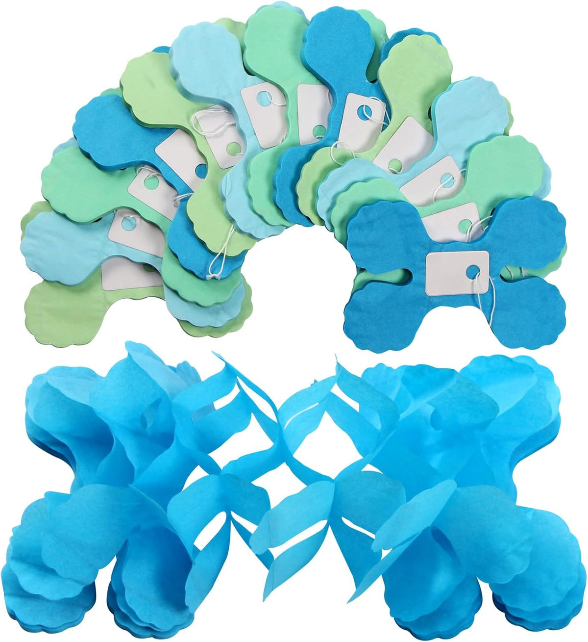 Blue-Green Party-Decorations Streamers Garland - 157Ft Four-Leaf Clover Hanging Banner, Jungle
