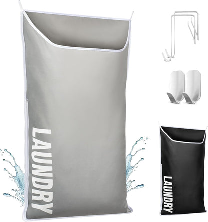 Hanging Laundry Hamper Bag XL 40x22", Space Saving over the Door Storage Bags, Behind the Door