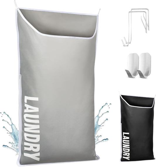 Hanging Laundry Hamper Bag XL 40x22", Space Saving over the Door Storage Bags, Behind the Door