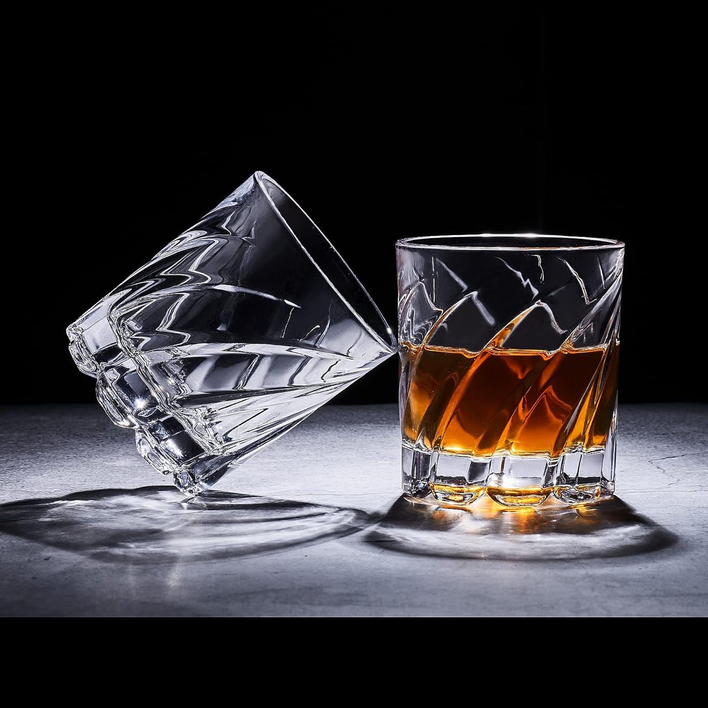 Whiskey Glasses with 4 Iceball molds and a Luxury Box, Old Fashioned Whiskey Glasses, Gifts for Dad