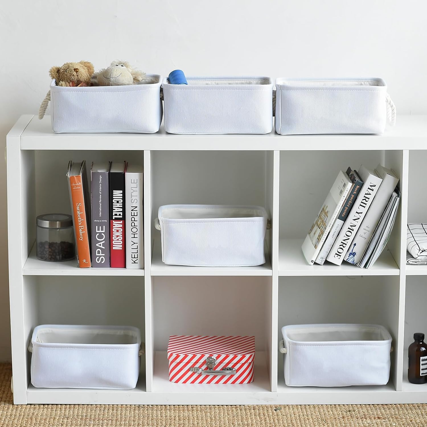 TheWarmHome Storage Basket for Organizing - Small 6 Pack 11.8x7.8x5.2 inch Gifts for Empty with