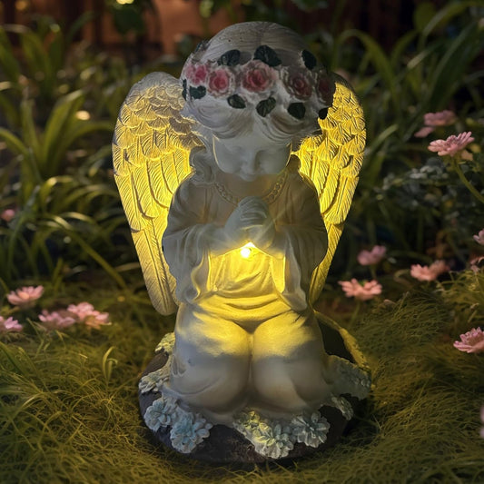 YODY Solar Garden Statues Outdoor Decor- Yard Decorations for Patio, Balcony, Backyard, Lawn