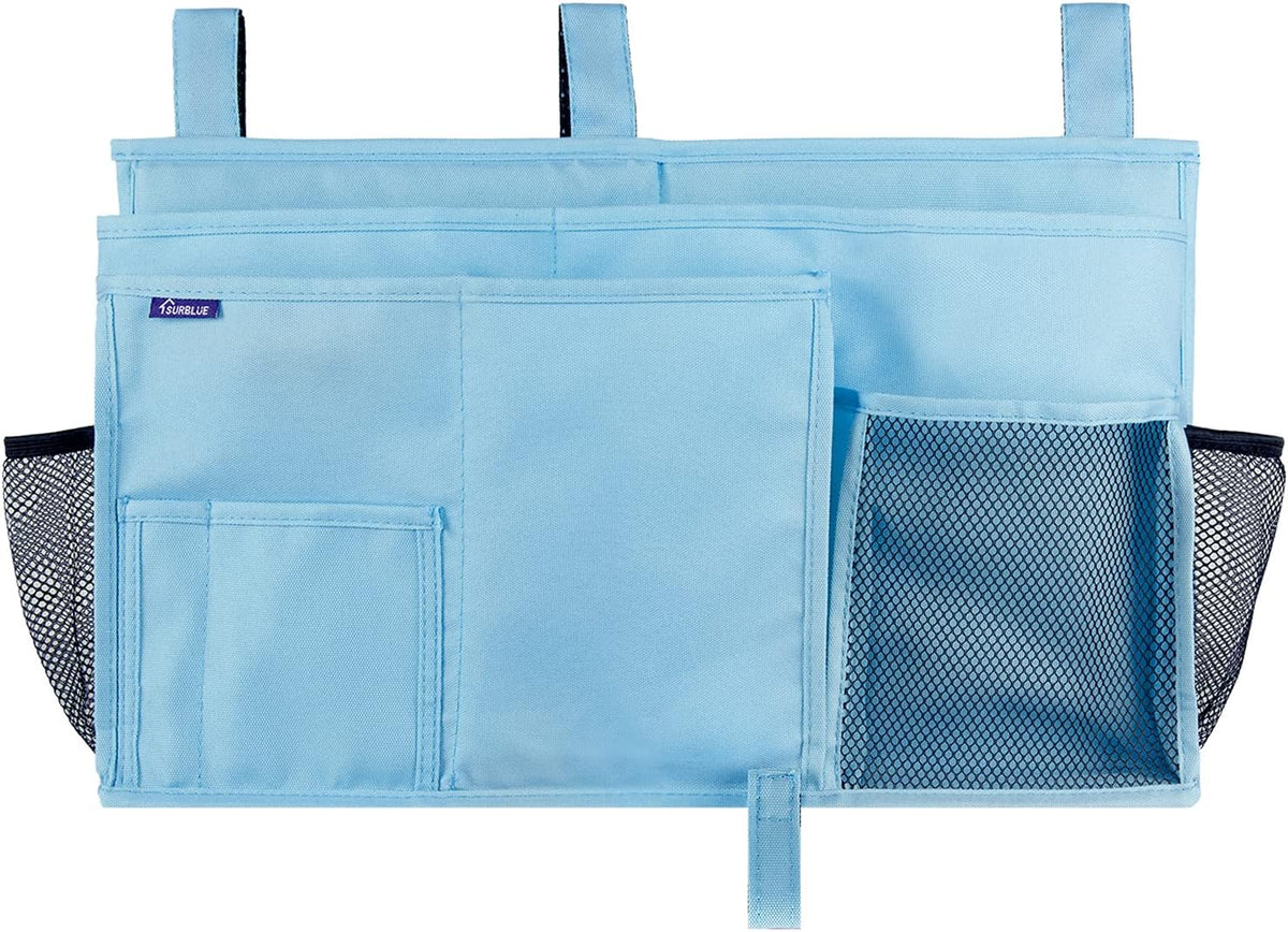 Surblue Bedside Caddy Hanging Bed Organizer Storage Bag Pocket for Bunk and Hospital Beds, College