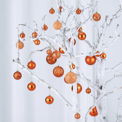 LANGXUN 36pcs Copper Orange Christmas Tree Decorations Balls, Bolas De Navidad, 2025 Christmas