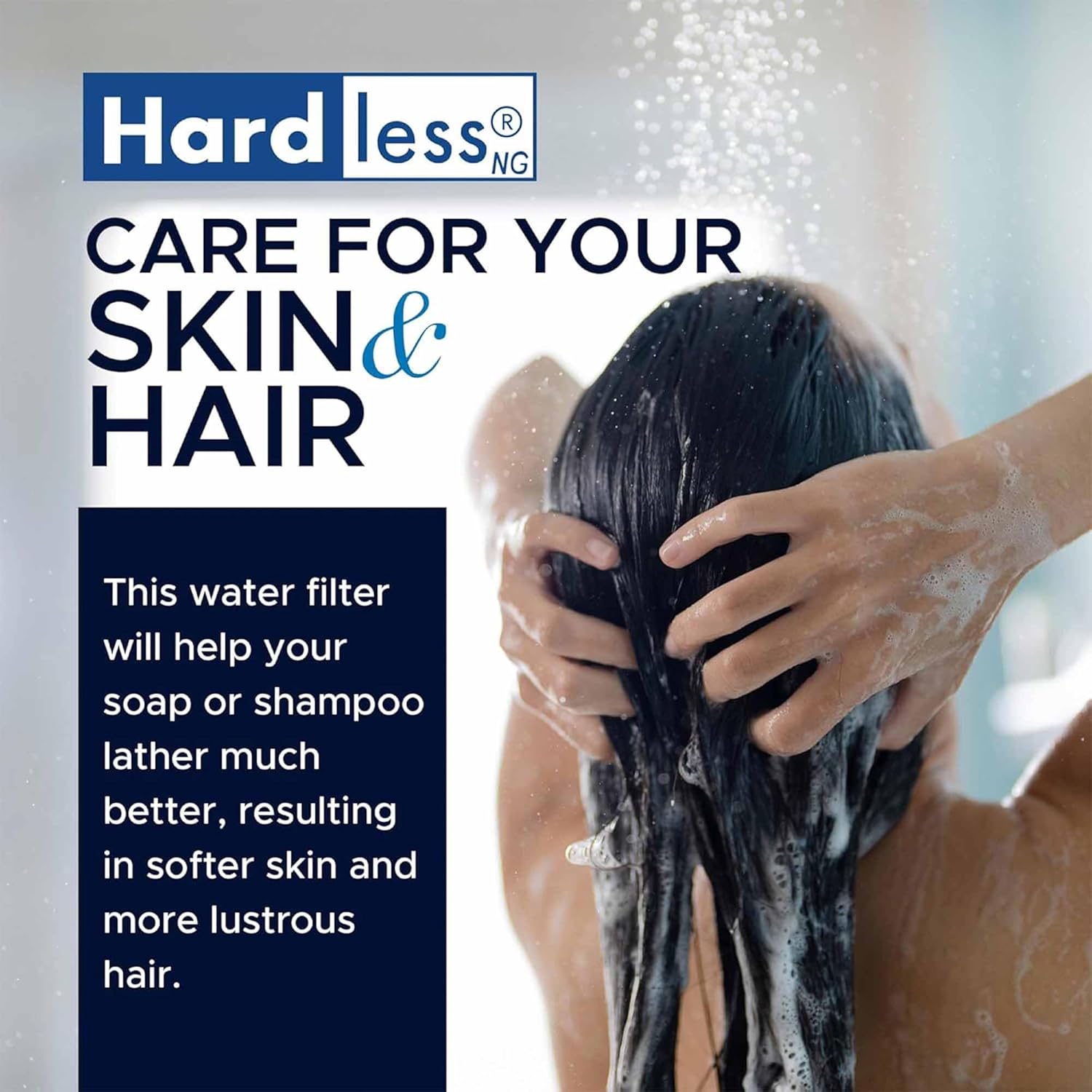 Hardless NG4 Whole House Water Filter - Salt-Free Softening Device - Reduces Limescale, Sediment &