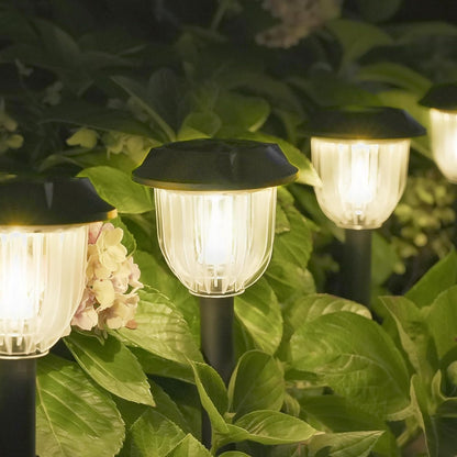 AOSEA Bright 10 Pack Solar Lights Outdoor IP65 Waterproof,LED Solar Lights for Outside,Landscape
