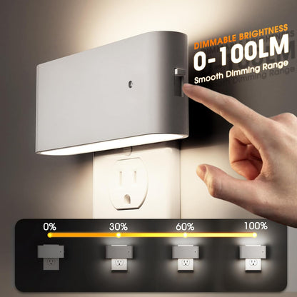 Briignite Night Lights Plug into Wall, 2 Pack, LED Night Light with Dusk to Dawn Light Sensor