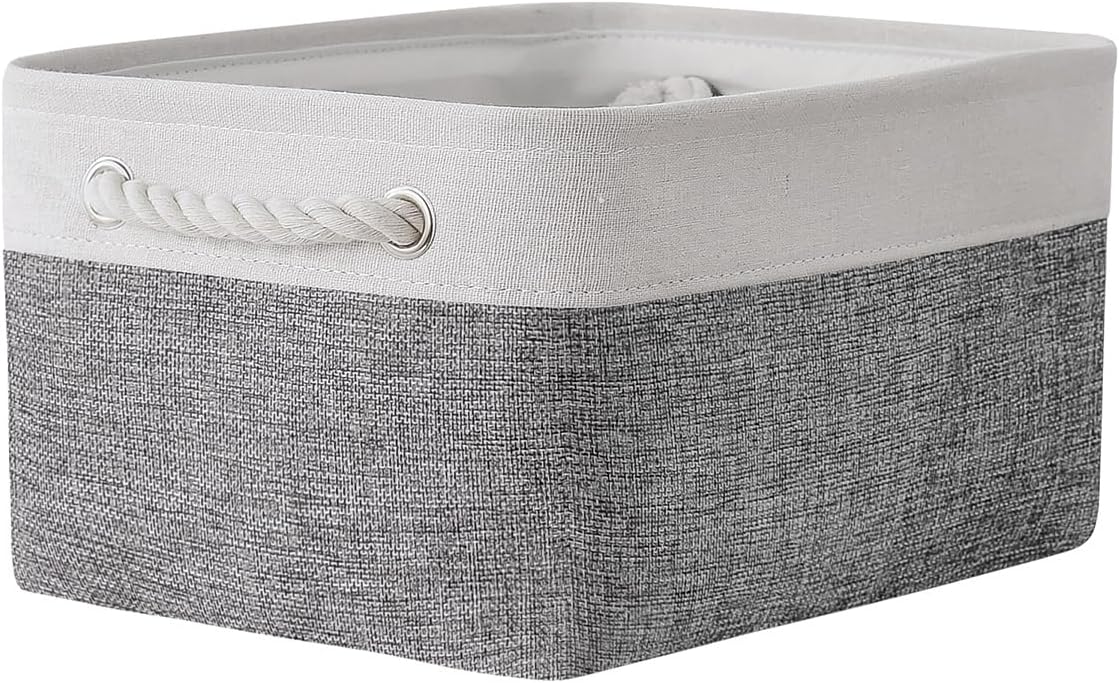 TheWarmHome Organization and Storage Basket for Shelves - 1 Pack 14x10x6.7 inch Collapsible Storage