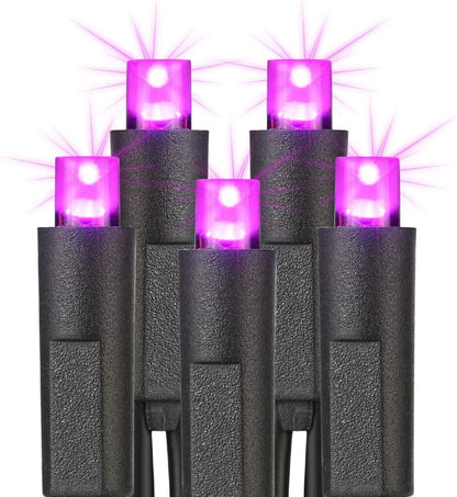 Brizled Purple Halloween Lights, 33ft 100 LED 5mm Wide Angle Halloween String Lights, 120V UL