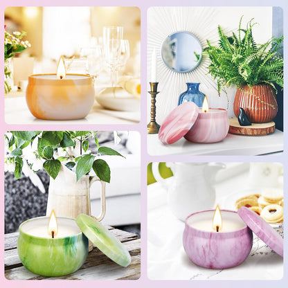 Scented Candles Gifts for Women, 8 Pack Candles for Home Scented, 8% Essential Oil Soy Candle