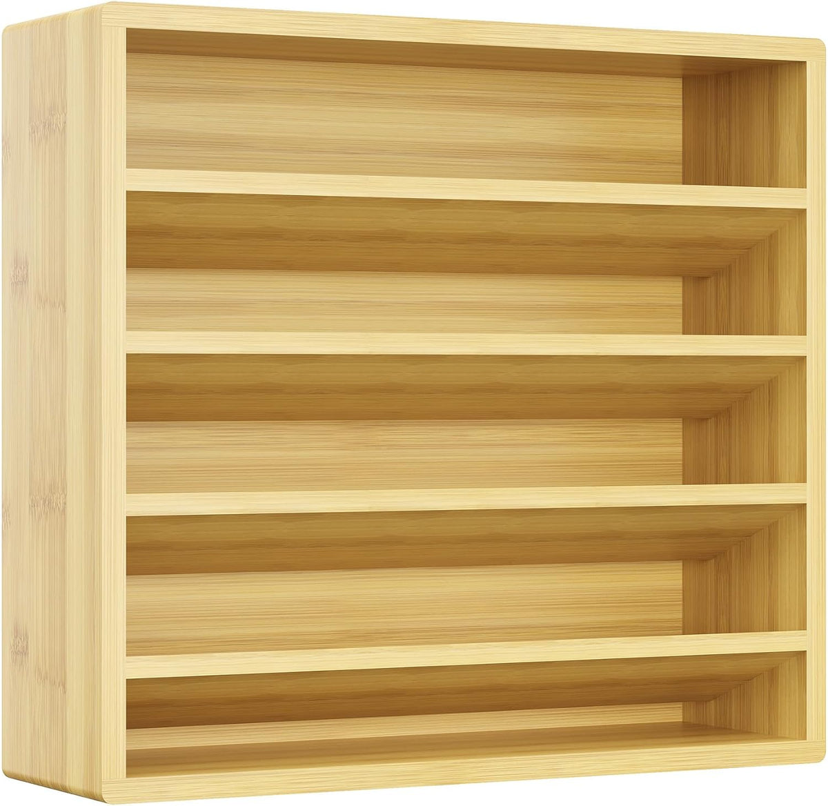 Orimade 4 Tier Spice Rack Organizer for Cabinet, Freestanding Bamboo Seasoning Rack for Countertop