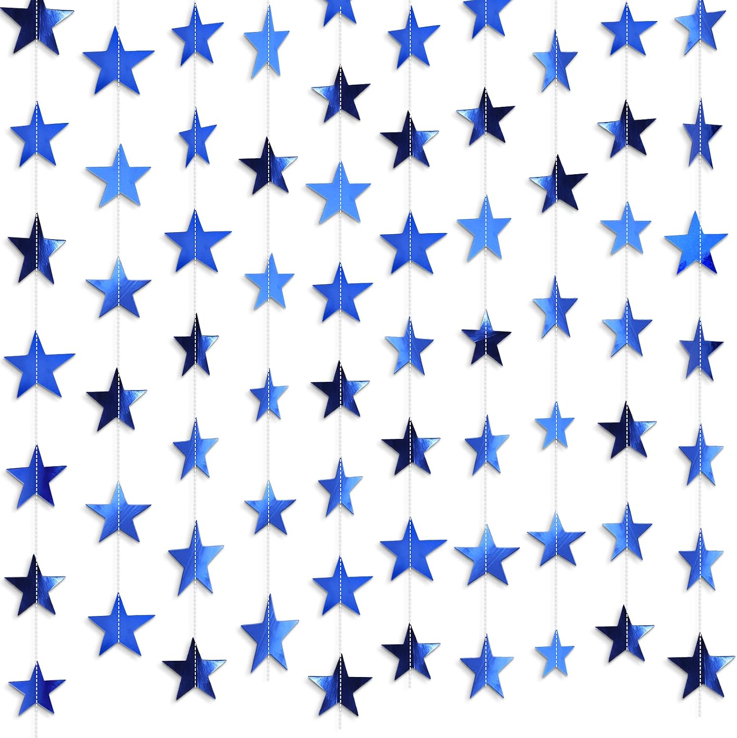 Patelai Glitter Star Garland Banner Decor 130 Feet Star Hanging Bunting Banner Twinkle Backdrop for