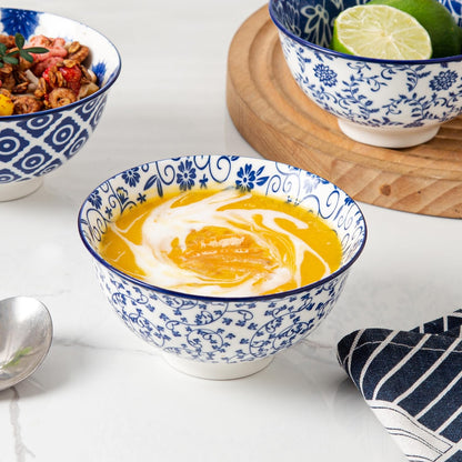 Ceramic Dessert Bowls Set - 12 Oz Small Cereal Bowls 4.75 Inch Ice Cream Bowl for Fruit, Snack