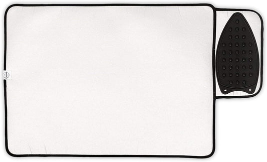 Encasa Homes Ironing Mat/Pad - Metallic Silver (Small 28"x20") with 5mm Foam Padding & Silicone