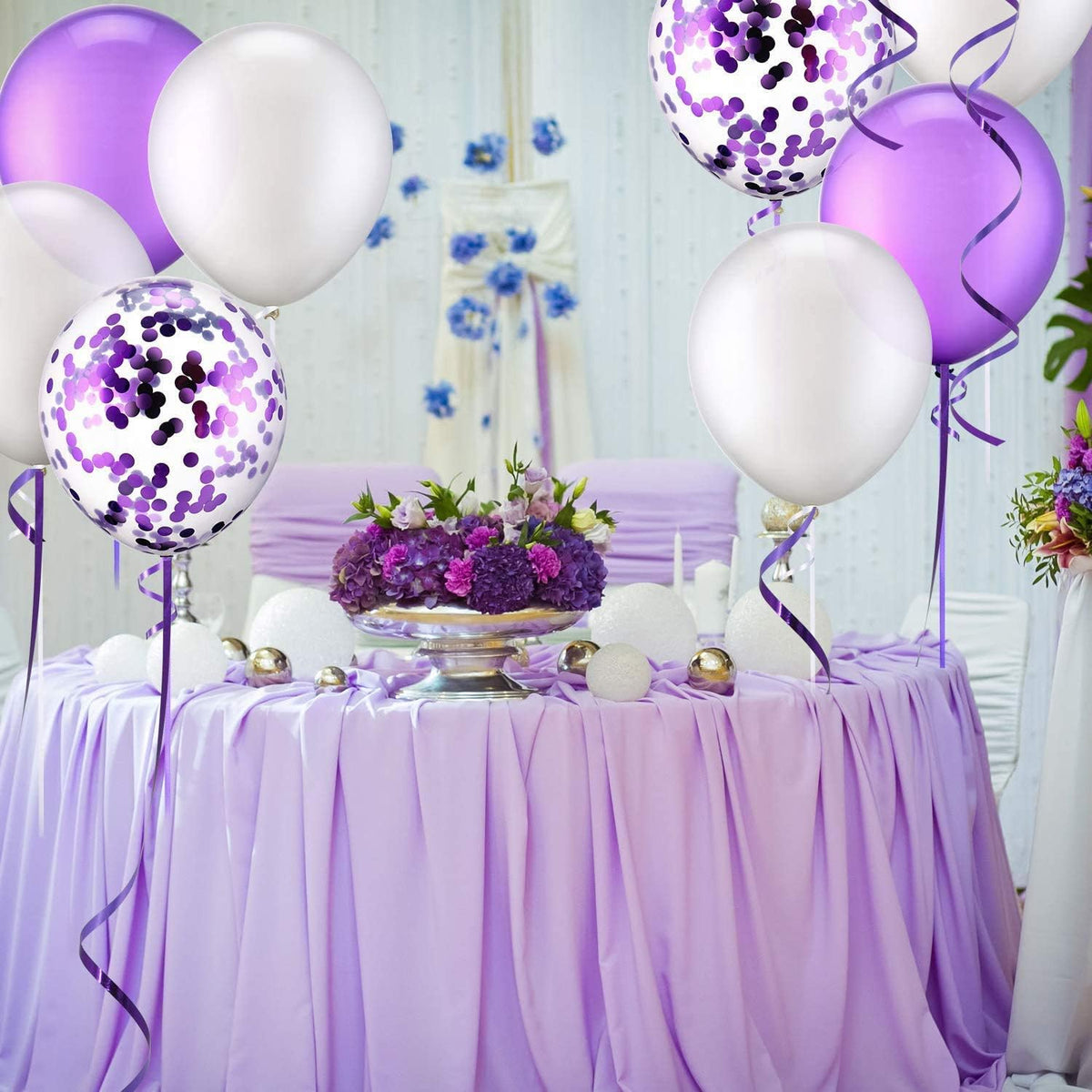 BEISHIDA 500 Yards Purple Crimped Curling Ribbon Shiny Metallic Balloon String Roll Gift Wrapping