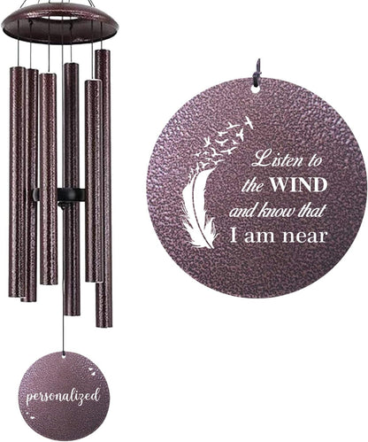 ASTARIN 36" Large Deep Tone Personalized Sympathy Wind Chimes, Memorial Wind Chime for Loss of