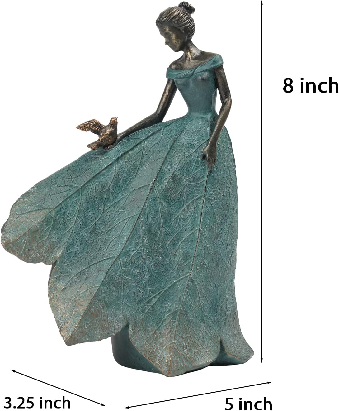 Guichifun Fairy Statue Collection Home Decoration - Leaf Angel Girls Resin Gardening Gifts for