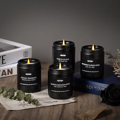 JXDLSQ 6 Pack Candles for Home Scented Aromatherapy Candles Gifts Set for Men, Men Candle Set, 42