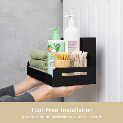 2-Pack Magnetic Spice Rack for Refrigerator - Heavy-Duty 20LB Capacity - Strong Magnetic Shelves